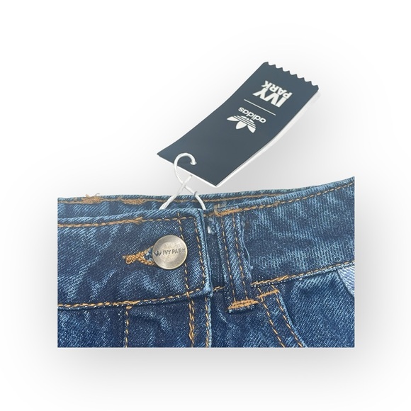 VHTF: new adidas originals x Ivy Park ᯾ Beyoncé Denim Mini Skirt ᯾ Dark Stripe M - Picture 9 of 17
